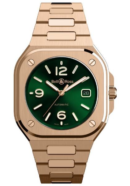 Review Bell and Ross BR 05 Replica Watch BR 05 Green Gold BR05A-GN-PG/SPG - Click Image to Close